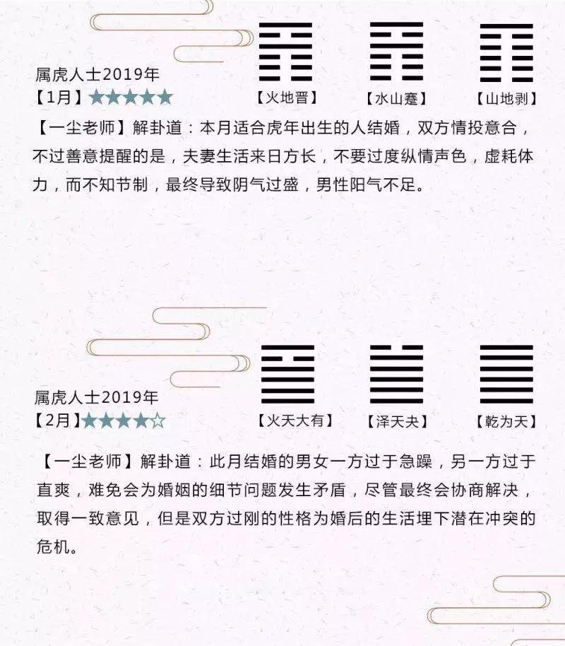 2019年生肖虎的同學們適合在幾個月份結婚