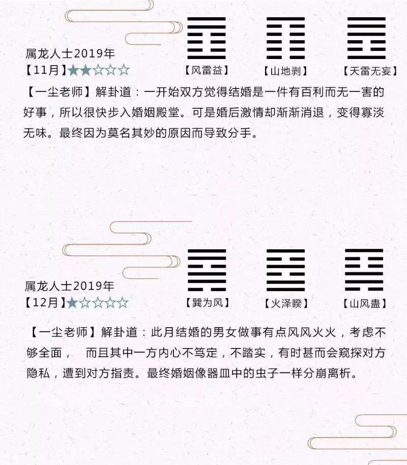 2019年哪些月份適合生肖龍結婚