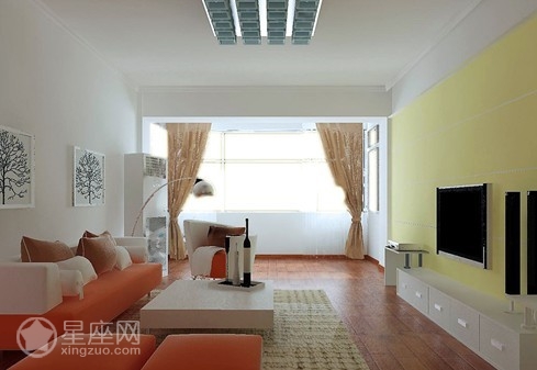 在客廳不同位置的顏色布局