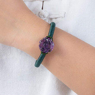 你是孩子的母親 更是自己的女王 母親節 天然紫水晶玫瑰為你加冕