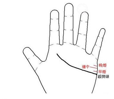 從手相中看出你是否屬於晚婚類型