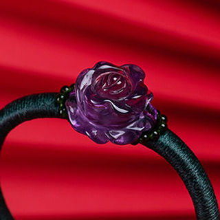 你是孩子的母親 更是自己的女王 母親節 天然紫水晶玫瑰為你加冕