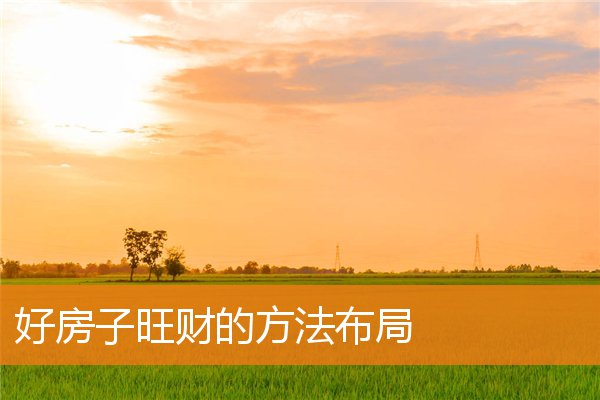 好房子旺財的方法布局