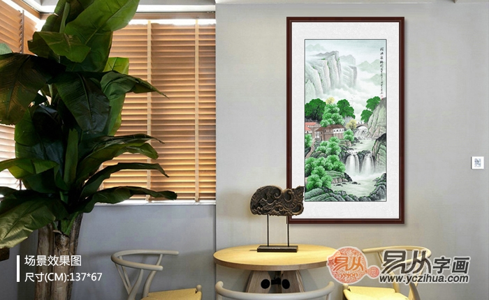 最旺入門玄關正對大門掛畫