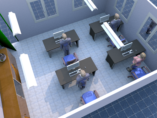 日光燈壓辦公桌的化解方法圖解