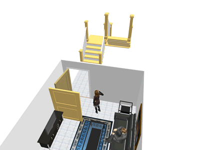大門風水禁忌:大門正對往上之樓梯