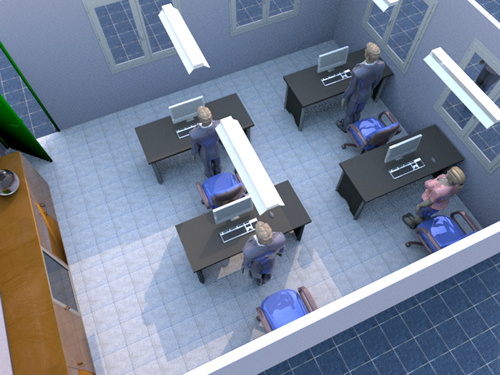 日光燈壓辦公桌的化解方法圖解