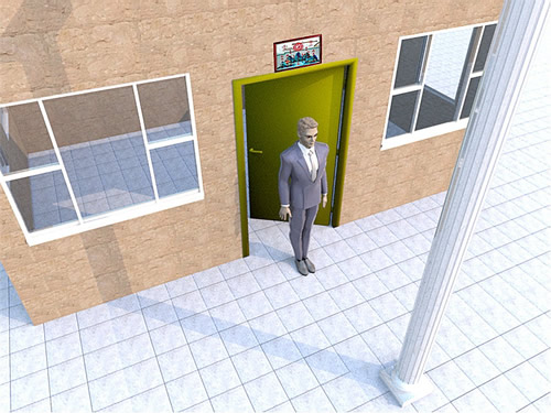 公司大門正對柱子的化解方法