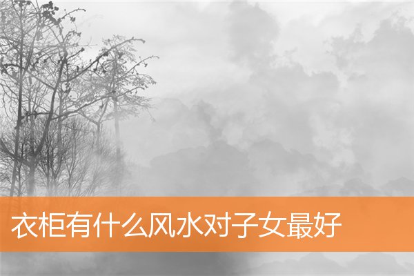衣櫃有什麼風水對子女最好
