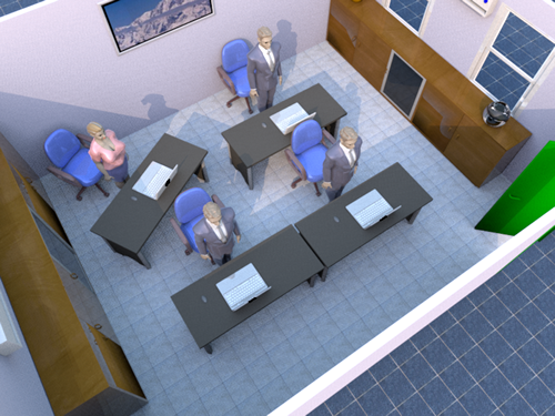 辦公桌的擺放風水圖解