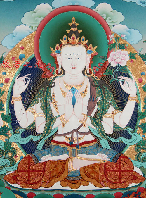四臂觀音唐卡寓意 唐卡的作用解析