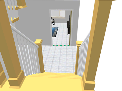 大門風水禁忌:大門正對往上之樓梯