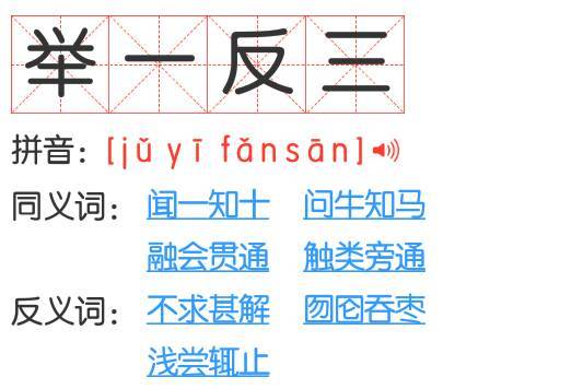 舉一反三的意思解釋,舉一反三是什麼意思