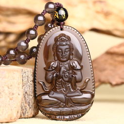 大日如來黑曜石本命佛,黑曜石吊墜大日如來佛本命屬豬