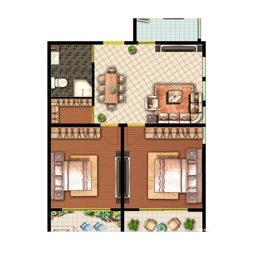 三房布局風水最旺的戶型圖,樓房風水最好戶型圖?