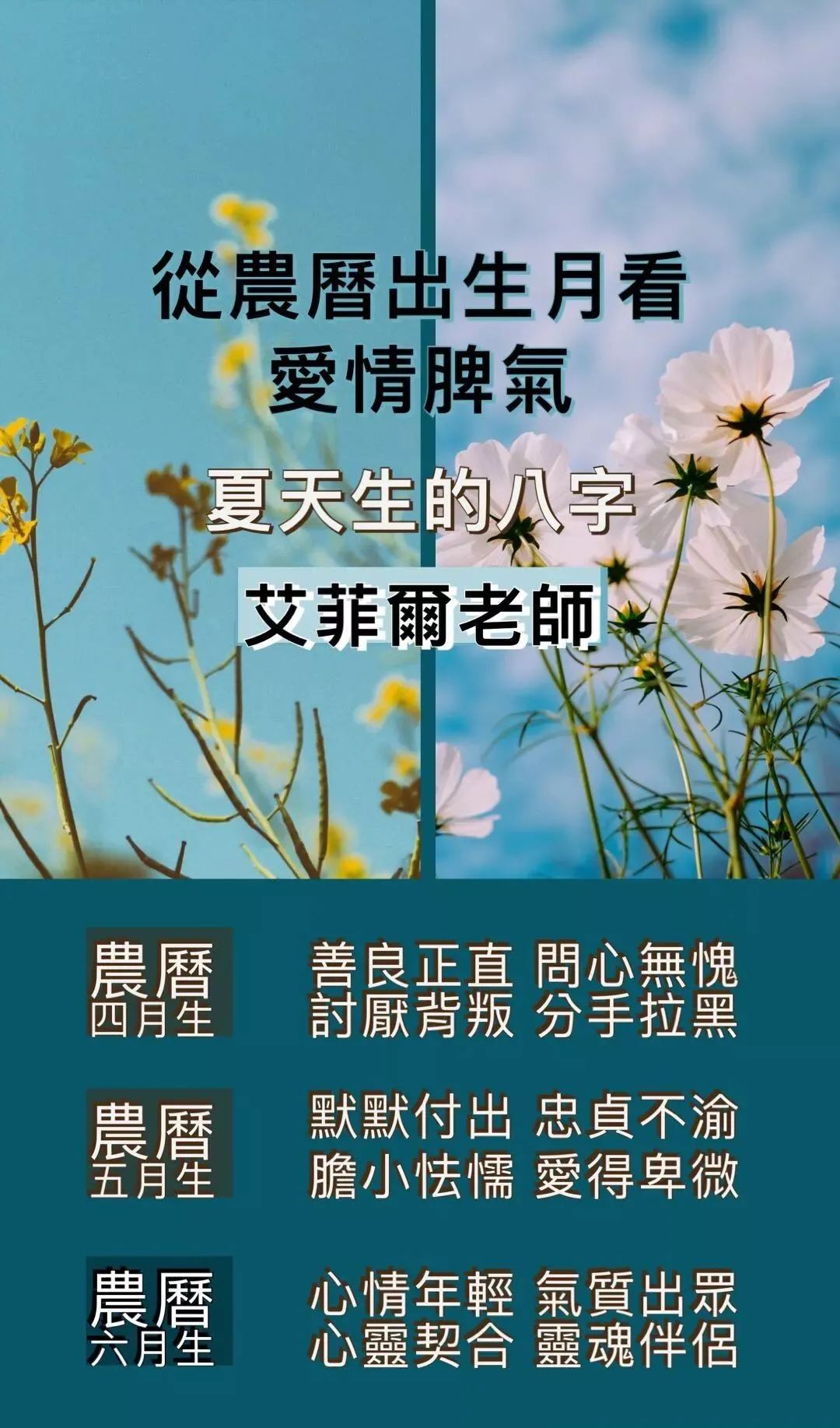 神准！農歷出生月看你的【愛情脾氣】