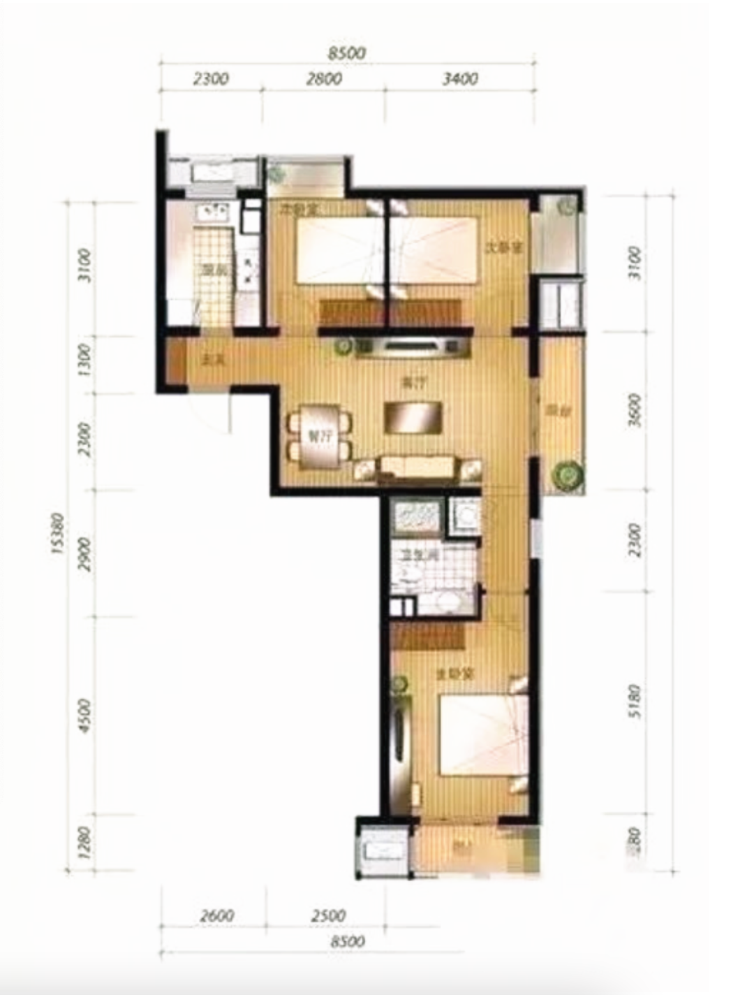 風水知識——房子戶型六種煞